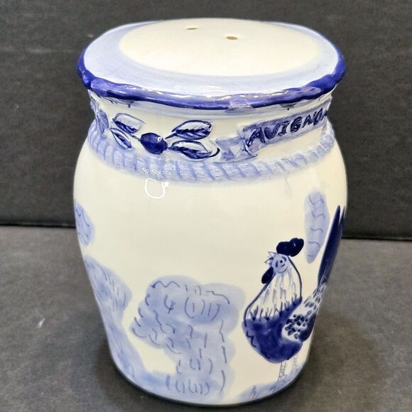 Vintage CIC China PG Blue & White Avignon Rooster Pepper Shaker - Picture 2 of 8